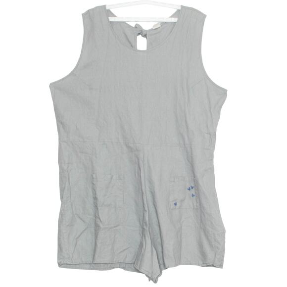 Junk Food Romper Disney Mickey Linen Y2K Kawaii Retro Cartoon Kidcore Gray 3X - Picture 1 of 6